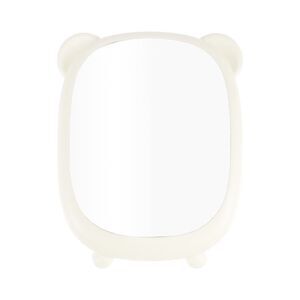 Durable Cartoon Bears Desktop Cosmetic Mirror for Vacation White